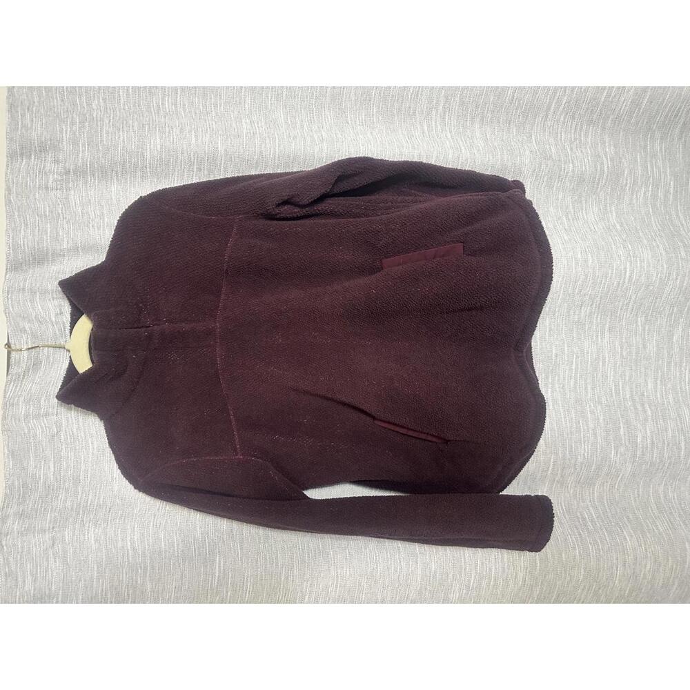 T.S Large Burgundy Fleece Pullover Jacket Large